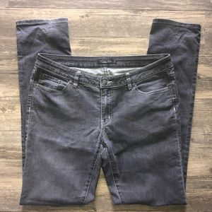 Grey Prana Women’s straight leg stretch jeans